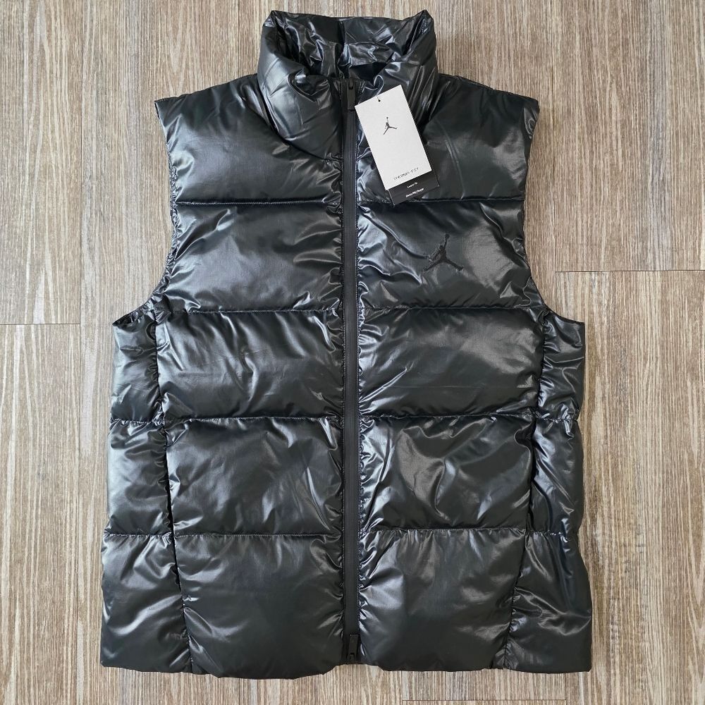 Nike Air Jordan Flight Therma-Fit Vest Gilet Down Fill Black Large L FV7273-010